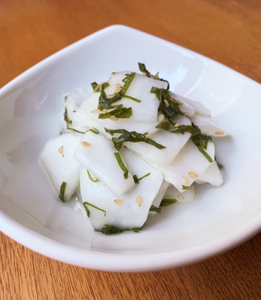 カブと大葉のかんたん酢漬け