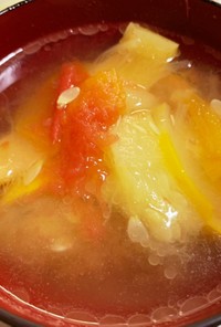 ズッキーニとトマトの中華スープ