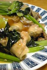 小松菜と豚肉の生姜焼き風