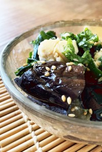 ナス・ワカメ・豆腐の中華サラダ♪