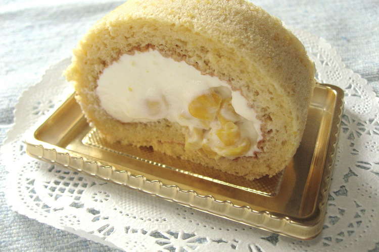 とうもろこしのロールケーキ レシピ 作り方 By Aki 15ore クックパッド