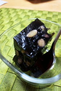 黒豆煮のリメイク　黒豆寒天　材料3つ