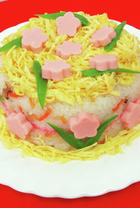 雛祭りに！魚肉ソーセージのお花ちらし寿司