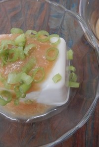 ６月の黄色梅できぬ豆腐の梅味噌ソース