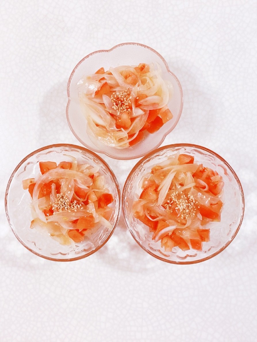 玉ねぎとトマトの中華風酢の物の画像
