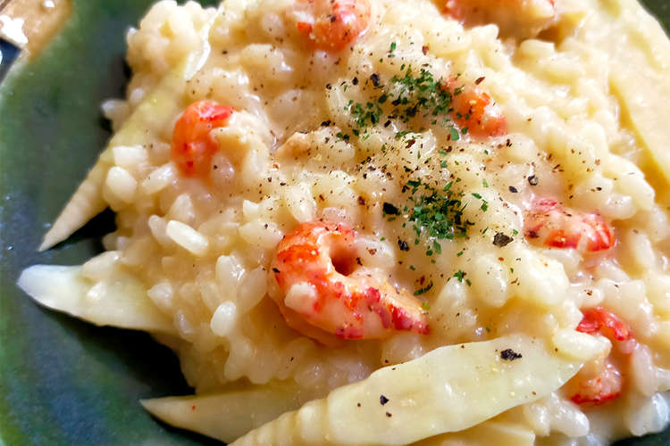 アメリカザリガニと姫竹のチーズリゾット レシピ 作り方 By 尾張こまき クックパッド 簡単おいしいみんなのレシピが378万品