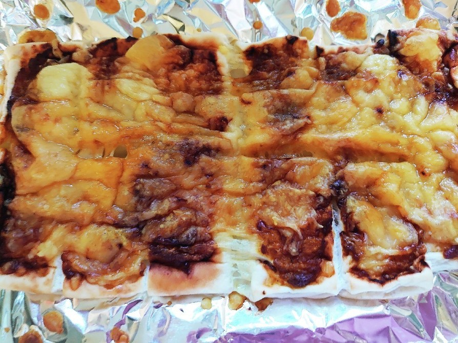 はんぺんのカレー味噌チーズ焼きの画像