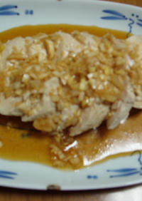 ジューシー茹で鶏の中華風たれ（油淋鶏風）