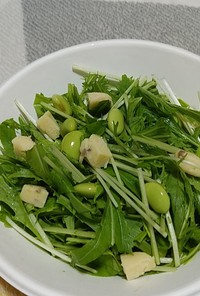水菜と枝豆