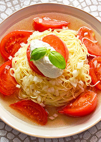 暑い日に！トマト丸ごと冷製カッペリーニ