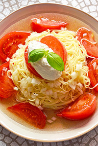 暑い日に！トマト丸ごと冷製カッペリーニ