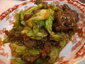 牛こま肉でコチュごま炒め
