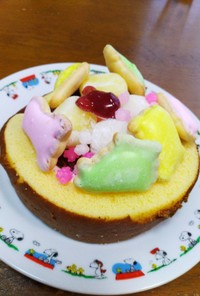 駄菓子deお誕生日ケーキ