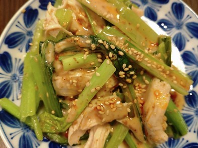 小松菜とささみの担々風サラダの写真