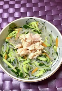 夏☀️らっきょう酢で作る中華風サラダ