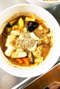 肉無豆腐茄子椎茸簡単ビビン麺味八宝菜風