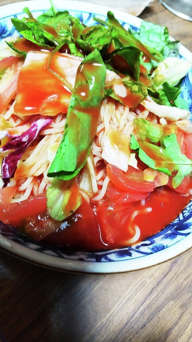 夏に簡単！美味 トマトの冷やし麺    の写真