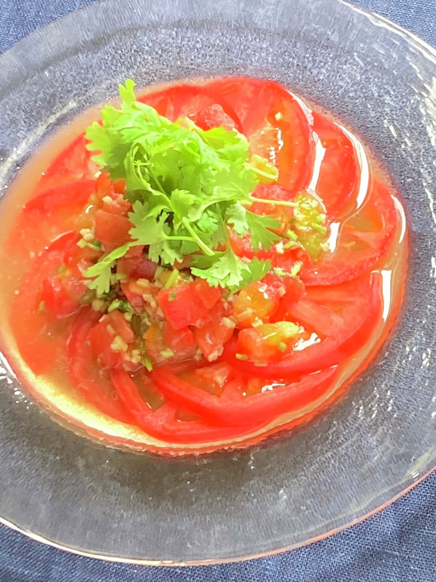 ダブルトマトのエスニック風サラダの画像