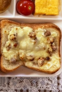 カリカリ❁胡桃とチーズのハニートースト