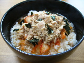 ツナキムチのスープ丼