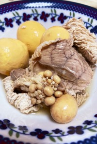 金柑たまごと鳥肝の生姜煮