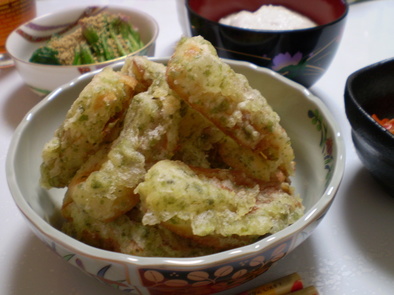 お助けレシピ！ちくわの天ぷら：青のり風味の写真