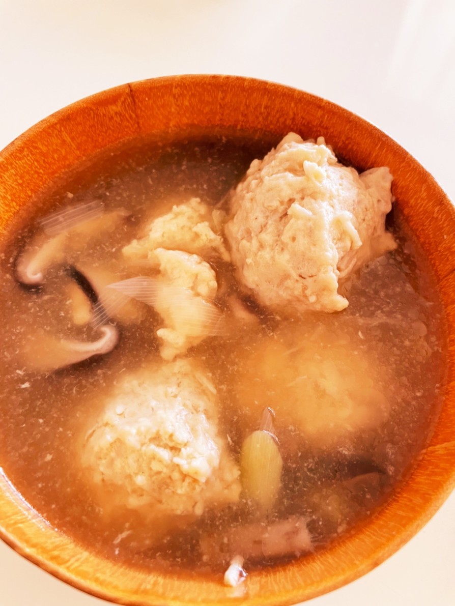 エノキ入り鶏団子の中華スープの画像