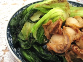 青梗菜とホタテのさっと炒め♪
