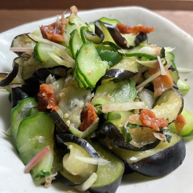 なすときゅうりで 大葉と茗荷の梅和え レシピ 作り方 By S K クックパッド 簡単おいしいみんなのレシピが371万品