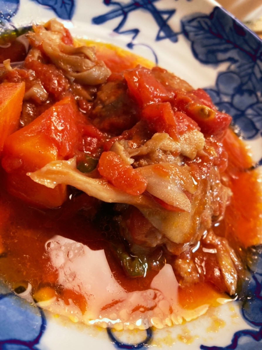 【ホットクック】ピーマン肉詰めトマト煮の画像