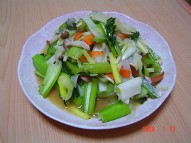 かほく菜の中華炒め