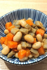 ご飯にもお酒にも★大豆と根菜の甘味噌和え