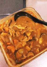 レンジでカレー！耐熱ガラス容器で超簡単！