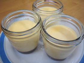 土鍋で作るクリームチーズ入りプチプリン