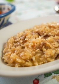 生米から作る本格ポルチーニ茸のリゾット