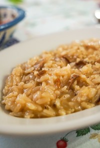 生米から作る本格ポルチーニ茸のリゾット