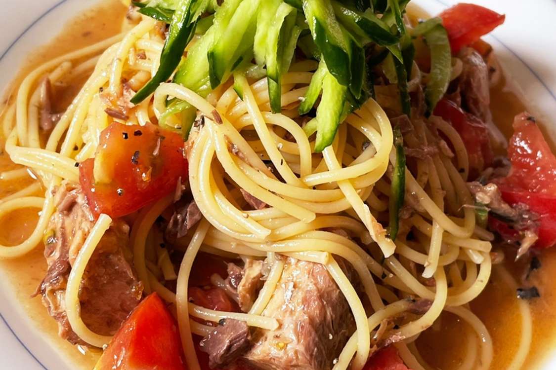 サバ缶とトマトの冷製パスタ レシピ 作り方 By 森の雨音 クックパッド 簡単おいしいみんなのレシピが379万品