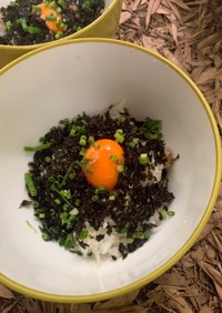 たまごかけご飯　韓国海苔×卵黄