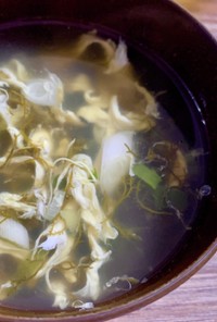 もずくと卵の簡単中華スープ