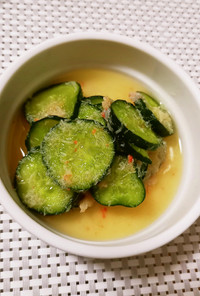 箸休めに♫蟹缶ときゅうりの酢の物