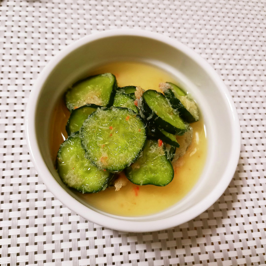 箸休めに♫蟹缶ときゅうりの酢の物の画像