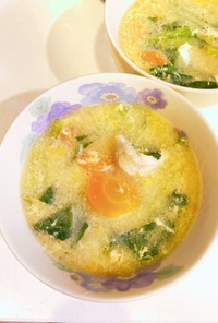 蒸し鶏の茹で汁で♡簡単野菜スープ