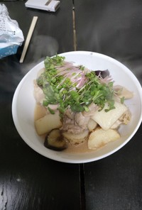 鶏肉と長芋の梅肉炒め