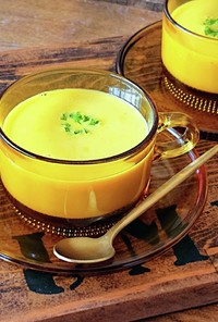 おうちカフェ★冷製かぼちゃスープ