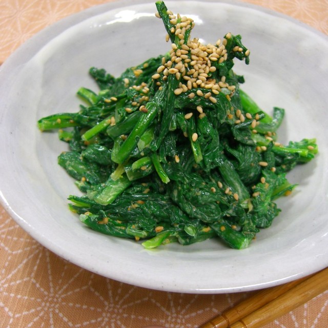 簡単 春菊 菊菜 のごまマヨ和え レシピ 作り方 By はわいあんトマト クックパッド 簡単おいしいみんなのレシピが359万品