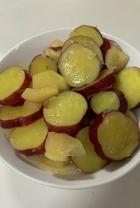 サツマイモとリンゴのバター煮