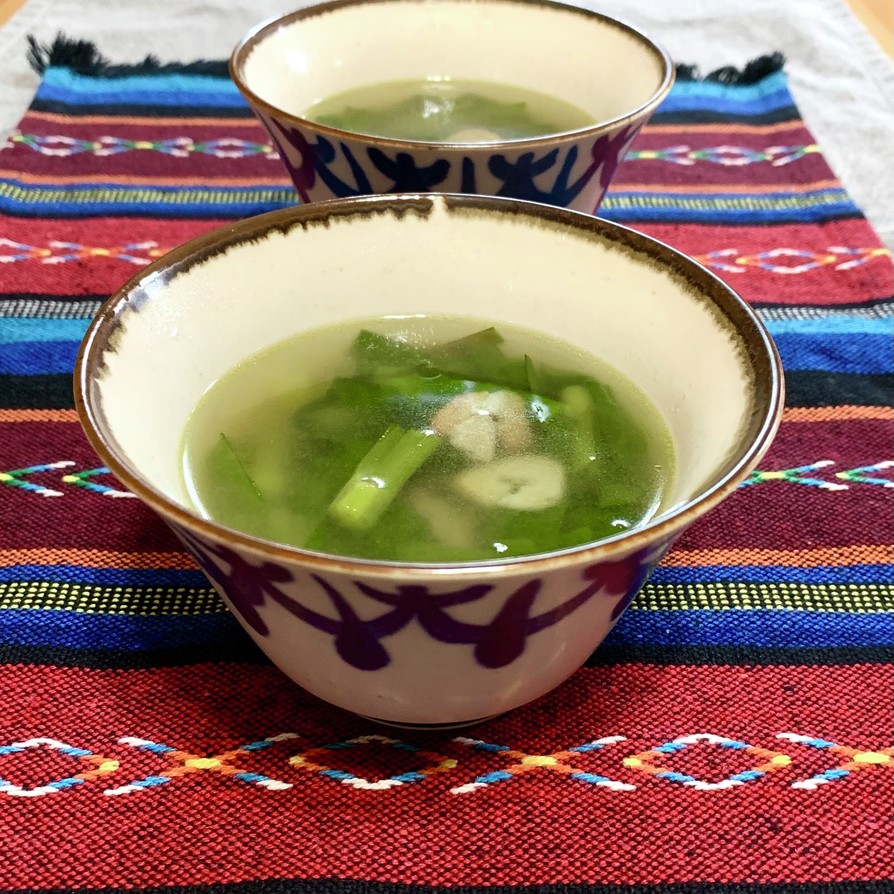 ニラの中華風スープの画像