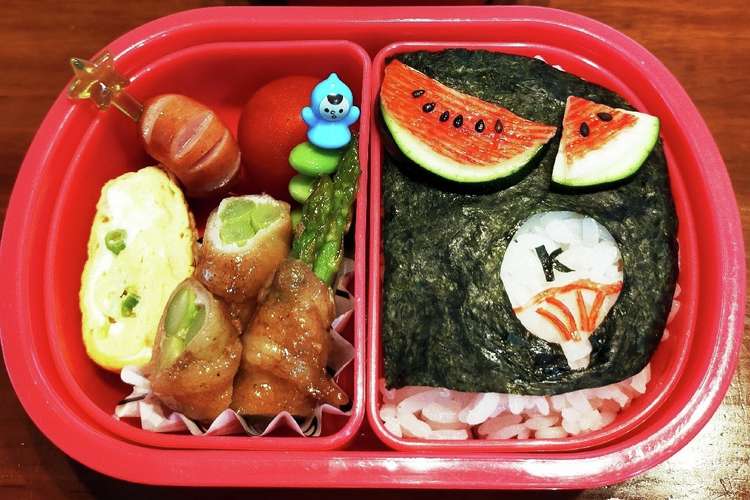 ゆるくキャラ弁 7月 スイカ うちわ レシピ 作り方 By ナツメさん クックパッド 簡単おいしいみんなのレシピが377万品