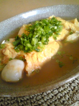おだしでいただく お麩入りオムレツ