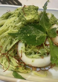 冷たい麺/ジェノベーゼ風・紫蘇パスタ